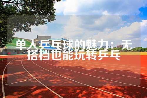 单人乒乓球的魅力：无搭档也能玩转乒乓