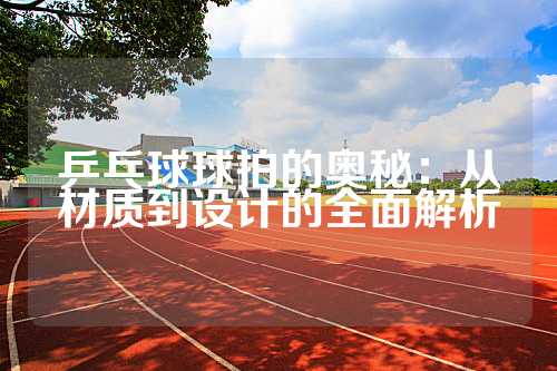 乒乓球球拍的奥秘：从材质到设计的全面解析
