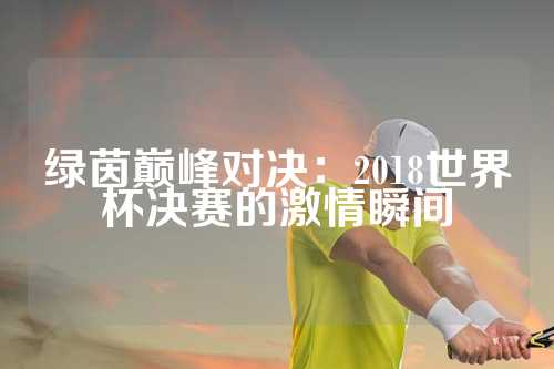 绿茵巅峰对决：2018世界杯决赛的激情瞬间