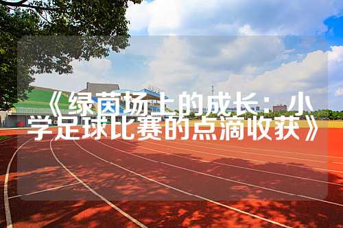 《绿茵场上的成长：小学足球比赛的点滴收获》