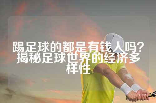 踢足球的都是有钱人吗？揭秘足球世界的经济多样性