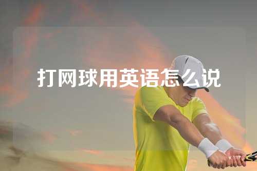 打网球用英语怎么说